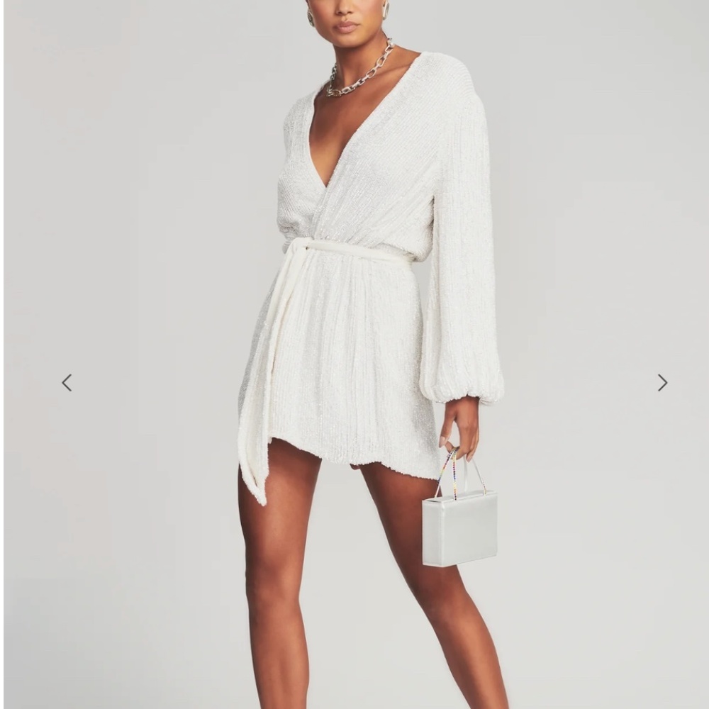 Retrofete Gabriella Robe Dress White